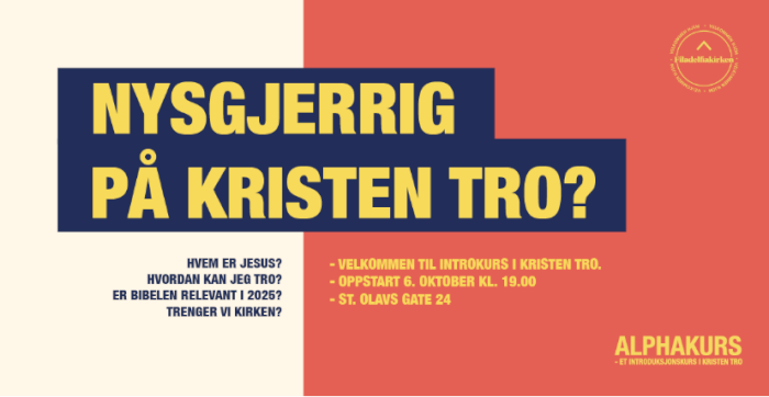 Alphakurs i Filadelfiakirken Oslo – introkurs i kristen tro