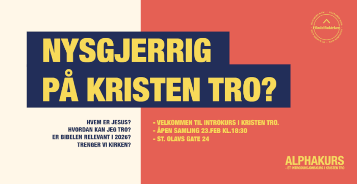 Alphakurs i Filadelfiakirken Oslo – introkurs i kristen tro