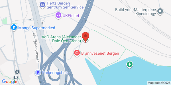Kart som viser hvor arrangementet foregår