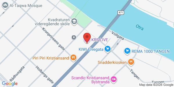 Kart som viser hvor arrangementet foregår