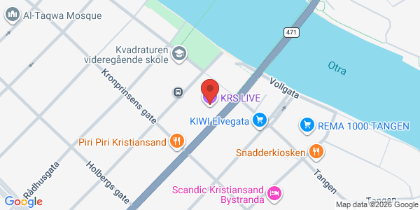 Kart som viser hvor arrangementet foregår
