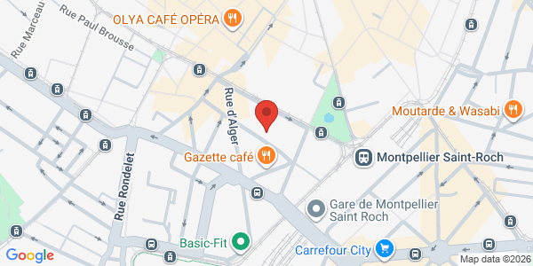 Map displaying event location