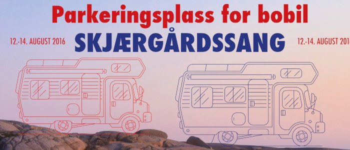 Parkeringsplass for bobil Skjærgårdssang 2016