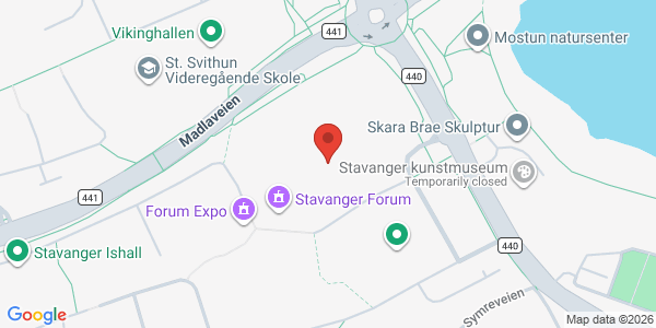Kart som viser hvor arrangementet foregår
