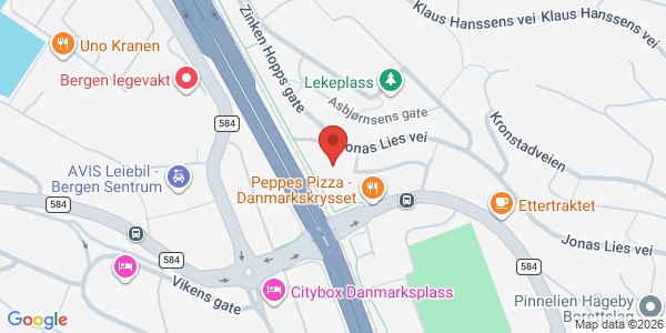 Kart som viser hvor arrangementet foregår