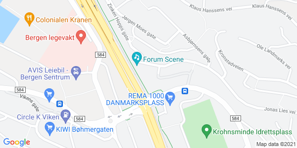 Map displaying event location