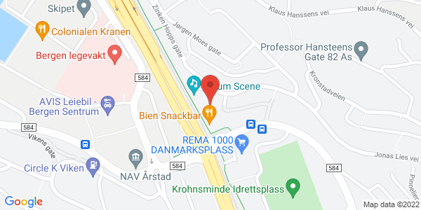 Map displaying event location