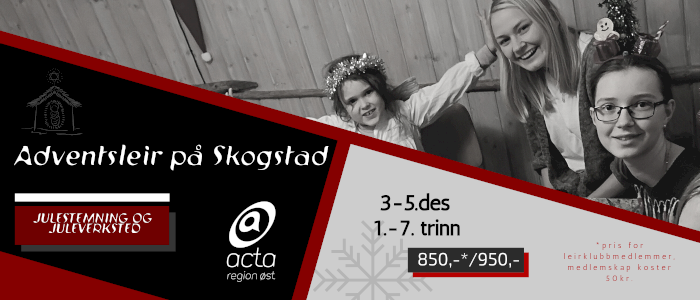 AVLYST! Adventsleir på Skogstad 2021