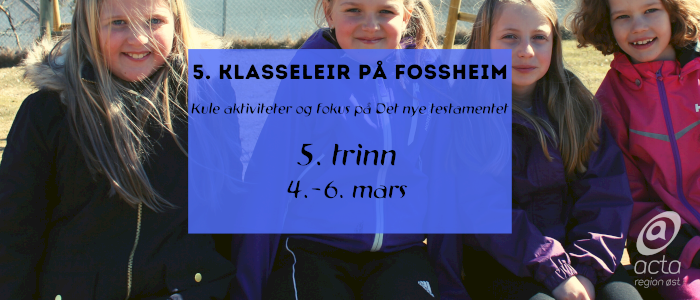 AVLYST -5. klasseleir på Fossheim 2022