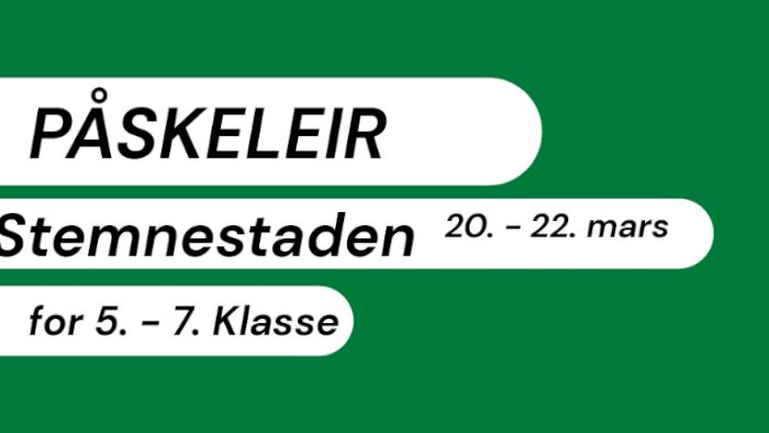 Påskeleir Stemnestaden 2026