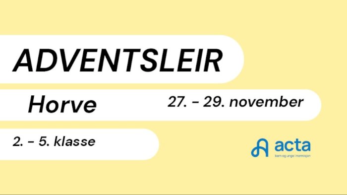 Adventsleir Horve 2026