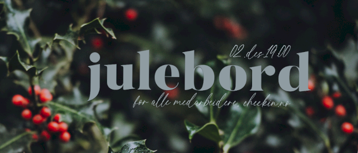 Julebord for medarbeidere i Pinsekirka