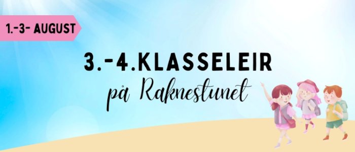 3.-4.klasseleir 1.-3.august 2025