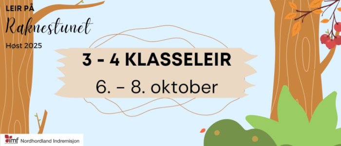3.-4.klasseleir 6.-8.oktober 2025