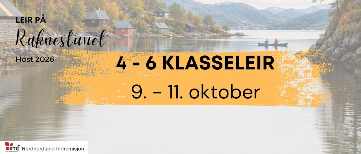 4.-6.klasseleir 9.-11.oktober 2026