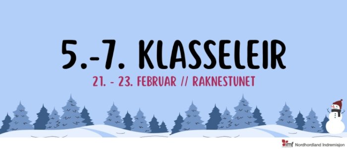 5.-7.klasseleir 21.-23.februar 2025