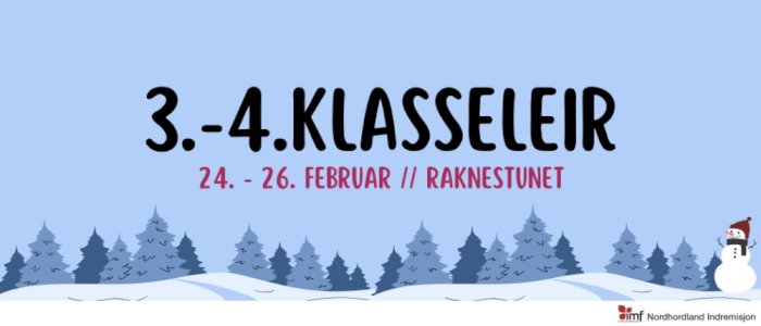 3.-4.klasseleir 24.-26.februar 2025