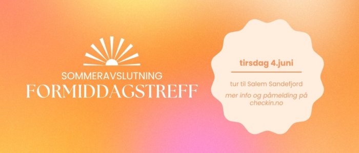 Sommeravslutning for formiddagstreff