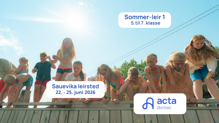 Sommerleir 1 på Sauevika - 2026 for 5. - 7. klasse
