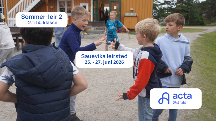Sommerleir 2 på Sauevika - 2026 for 2. - 4. klasse