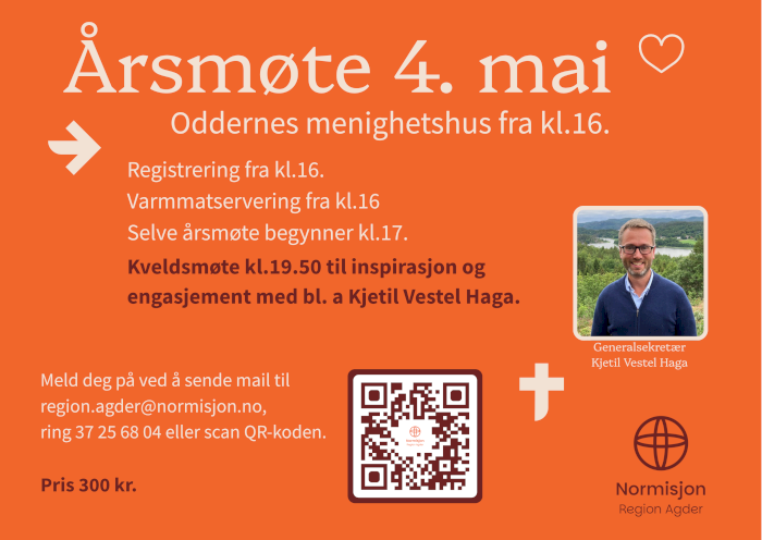 Årsmøte Normisjon region Agder 2026