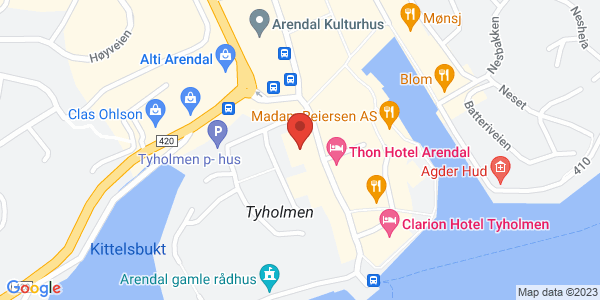 Map displaying event location