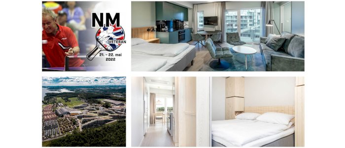 NM for veteraner i Bordtennis - Overnatting og bevertning