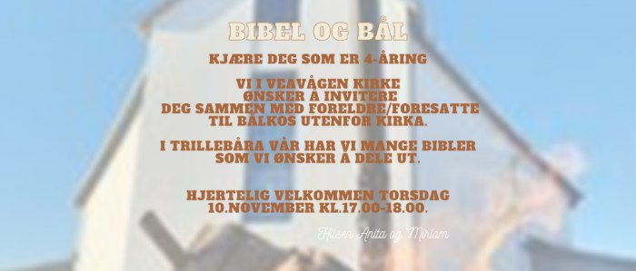 Bibel og bål for 4-åringer!