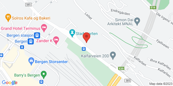 Kart som viser hvor arrangementet foregår
