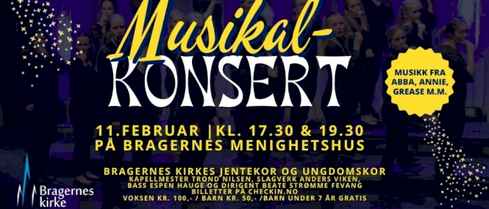 Musikalkonsert med Bragernes kirkes jentekor og ungdomskor