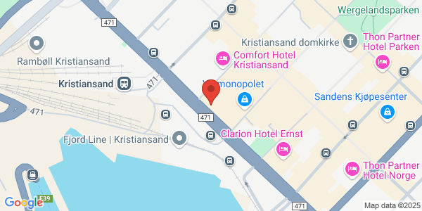 Map displaying event location