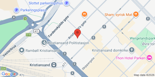 Kart som viser hvor arrangementet foregår