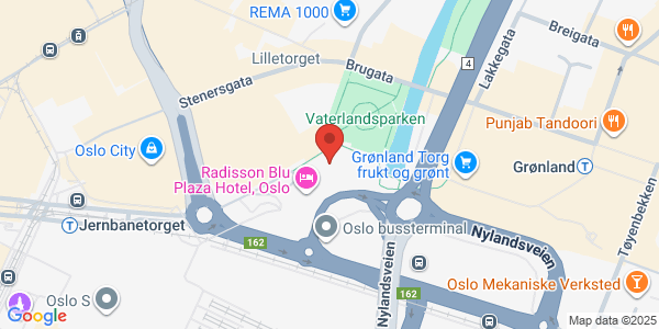 Map displaying event location