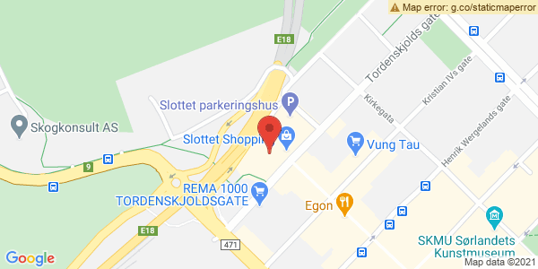 Map displaying event location