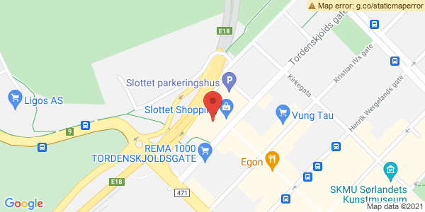 Map displaying event location