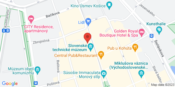 Map displaying event location