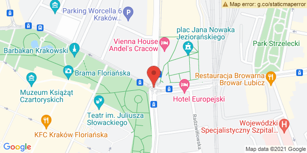 Map displaying event location