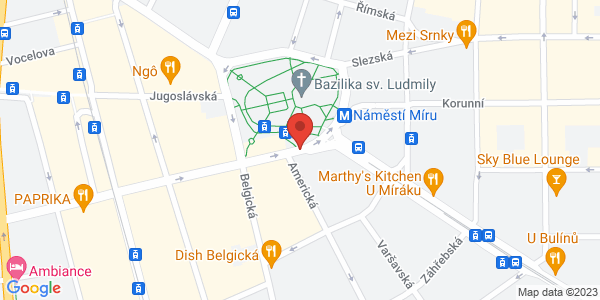 Map displaying event location