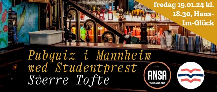 Pubquiz i Mannheim med Studentprest Sverre