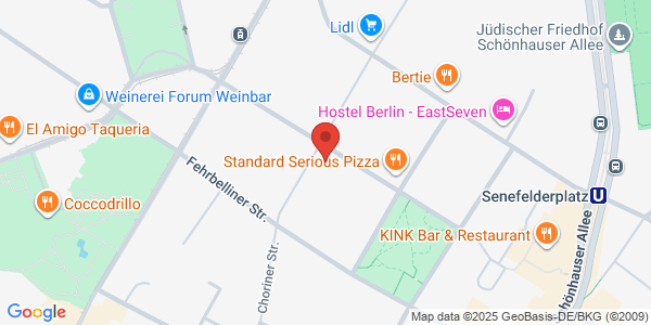 Map displaying event location