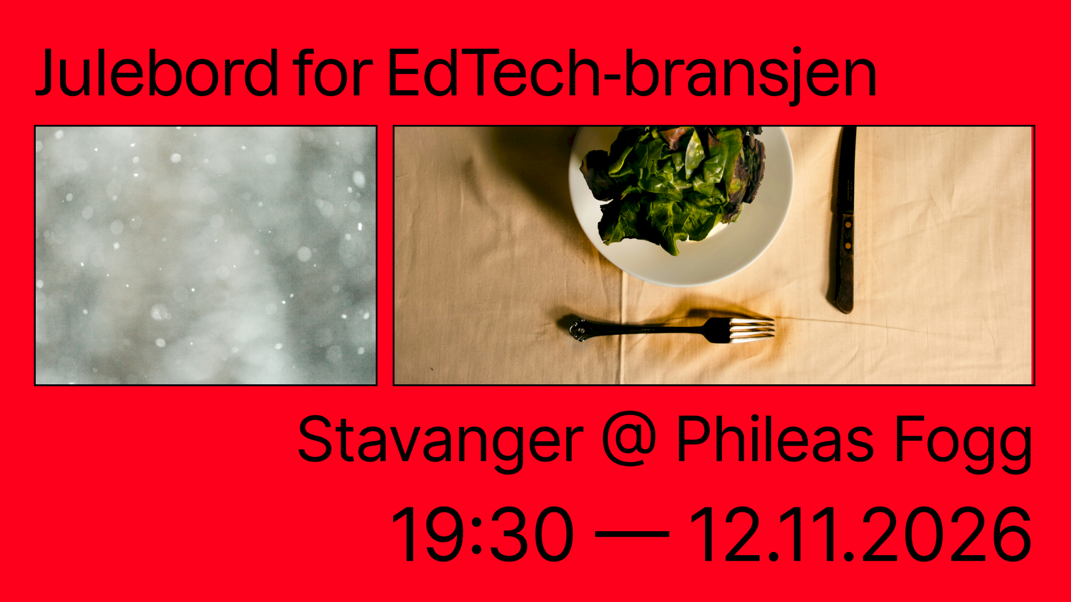 Julebord for edtech-bransjen 12. november