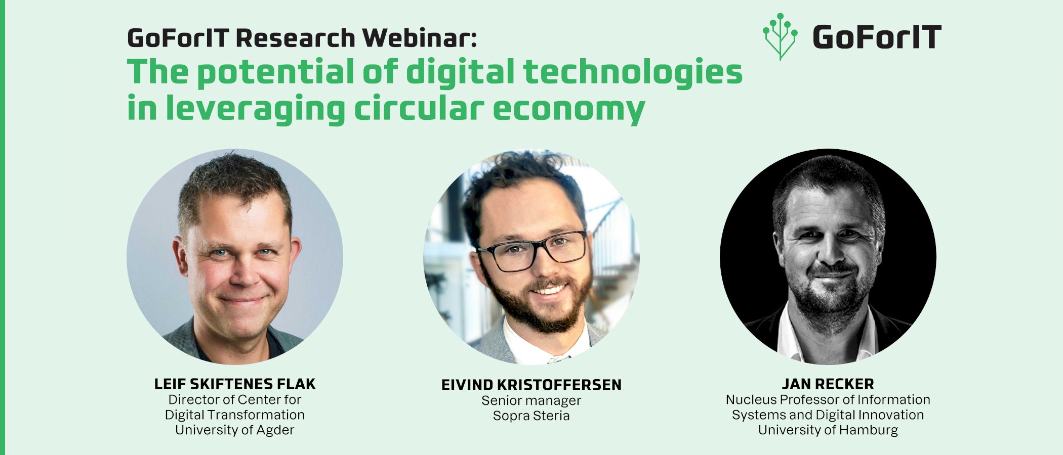 GoForIT Research Webinar: The potential of digital technologies in leveraging circular economy