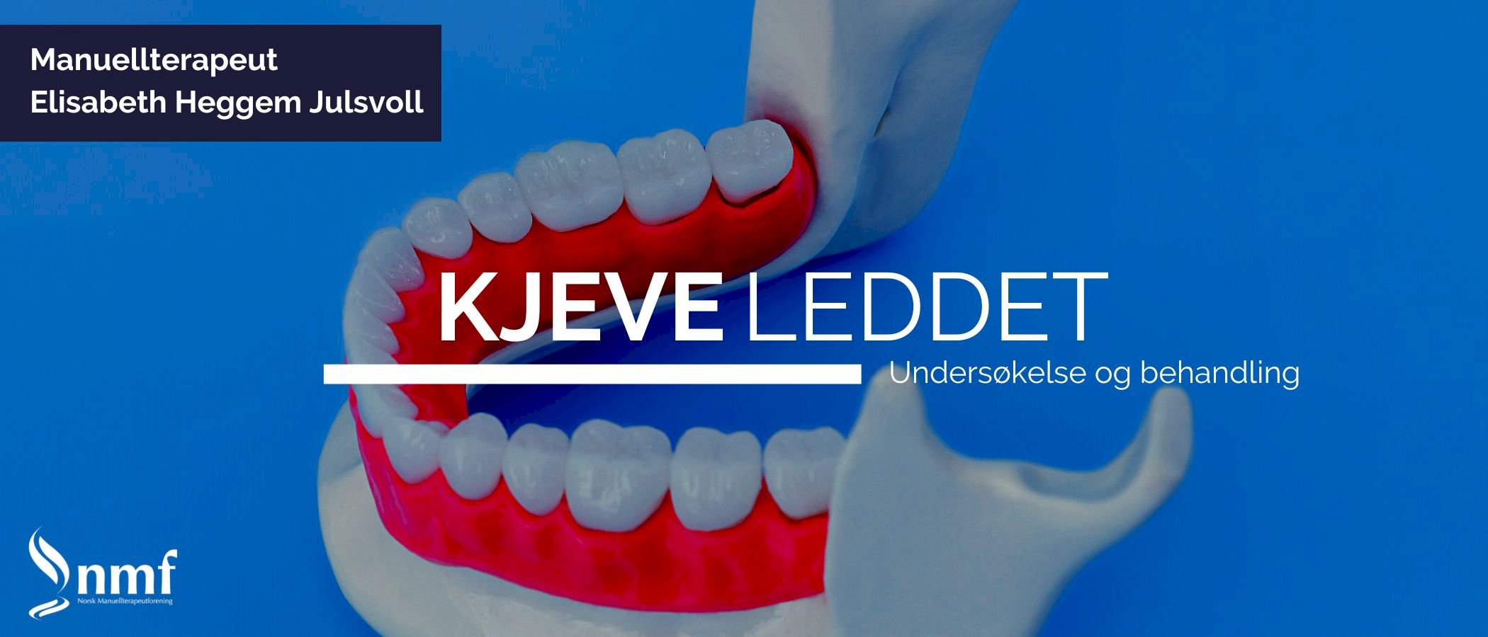 Webinar, 1. november 2022: Undersøkelse og behandling av kjeveledd - også i opptak!