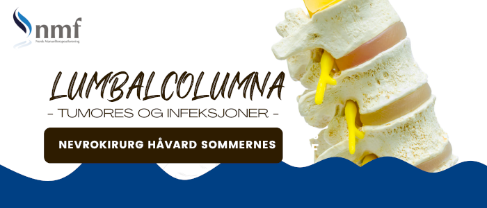 Webinar, 23. november 2023: Lumbalcolumna - tumores og infeksjoner. Også tilgjengelig i opptak