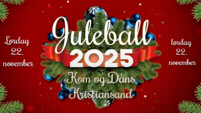 Årets juleball hos Kom og Dans Kristiansand lørdag 22. november