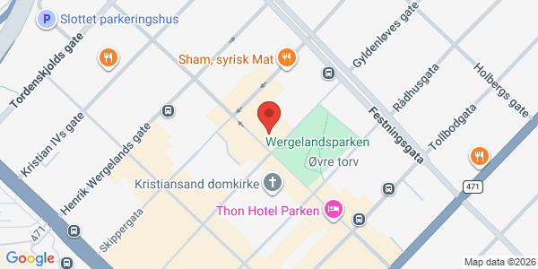Kart som viser hvor arrangementet foregår