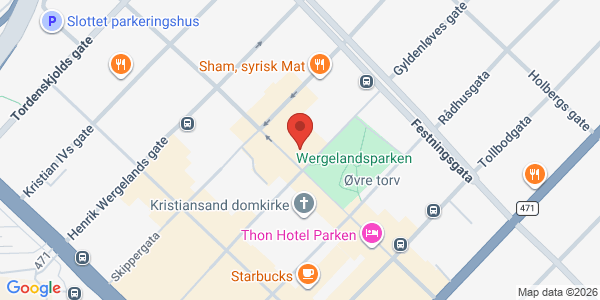 Kart som viser hvor arrangementet foregår