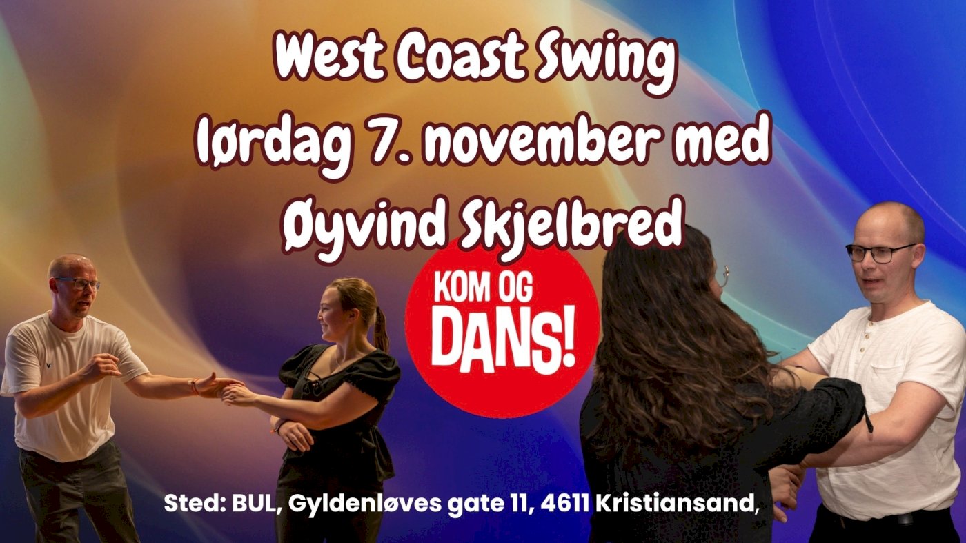 West Coast Swinglørdag med kurs og sosialdans 7. november
