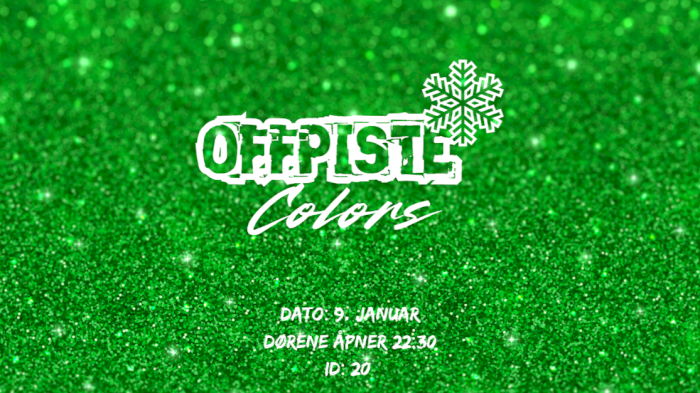 Studentweekend Offpiste Colors- Grønn 9. Januar