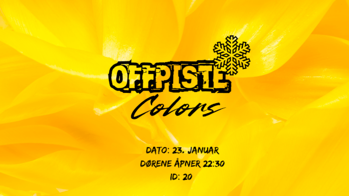Offpiste Colors - Gul 23. Januar